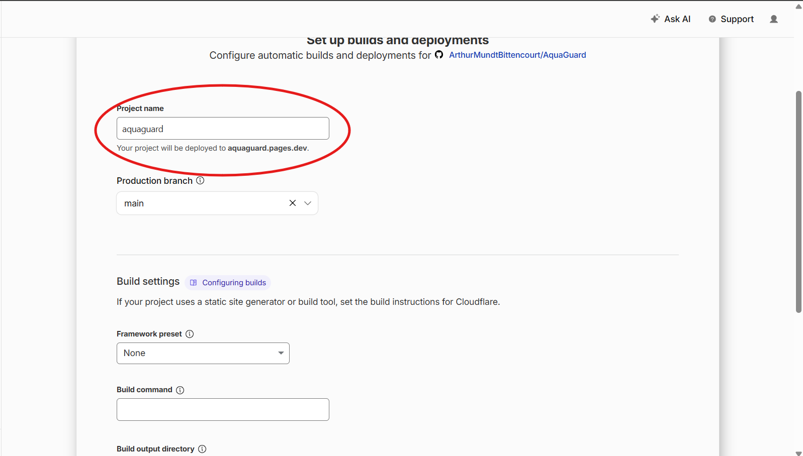 colocar o url do site